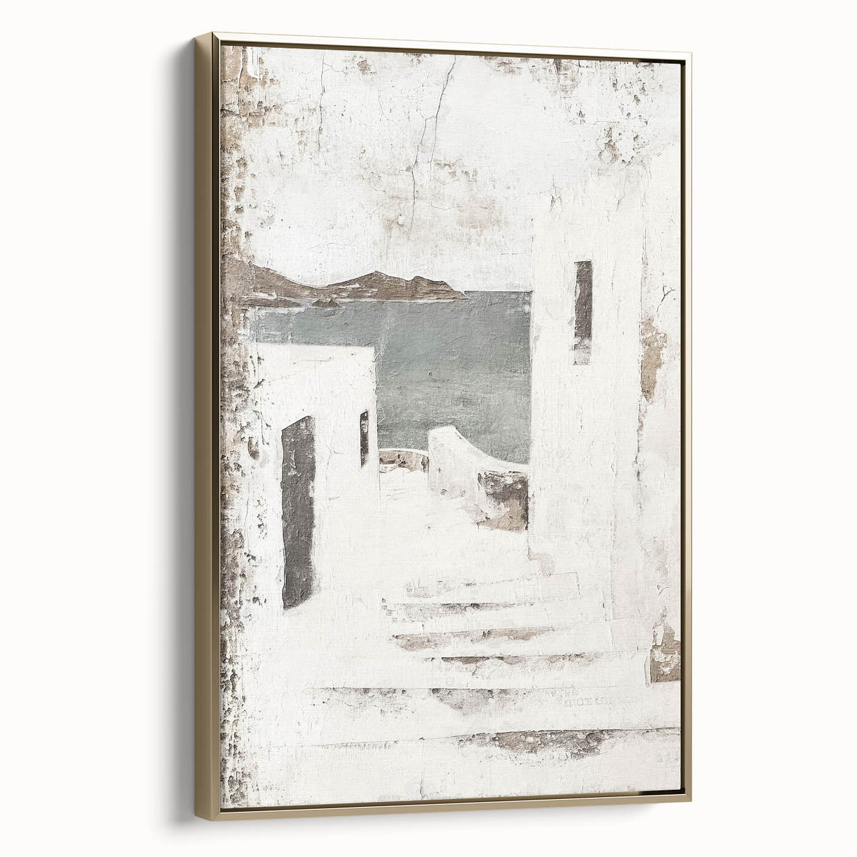 Abstract architecture wall art framed canvas displaying a gold geometric design, showcasing a modern aesthetic. Ideal for contemporary home decor and art enthusiasts.