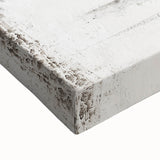 Close-up of abstract architecture wall art featuring geometric shapes and vibrant colors, printed on stretched canvas, ideal for modern home decor.