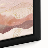 Abstract landscape wall art close-up featuring vibrant colors and intricate textures, framed for display. Ideal for modern home decor and artistic inspiration.