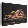 Large canvas featuring a variety of colorful international dishes, ideal for kitchen wall art.