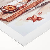 Art deco poster featuring a stylized cocktail glass in monochrome shades, printed on rolled canvas.