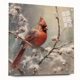 Seasonal Wall Art - Vibrant Cardinal Bird on Snowy Branch Holiday Print
