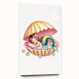 Personalized Kids Art - Mermaid Dreamland Girls Bedroom Decor