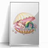 Personalized Kids Art - Mermaid Dreamland Girls Bedroom Decor