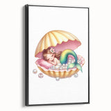 Personalized Kids Art - Mermaid Dreamland Girls Bedroom Decor
