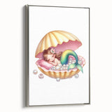 Personalized Kids Art - Mermaid Dreamland Girls Bedroom Decor
