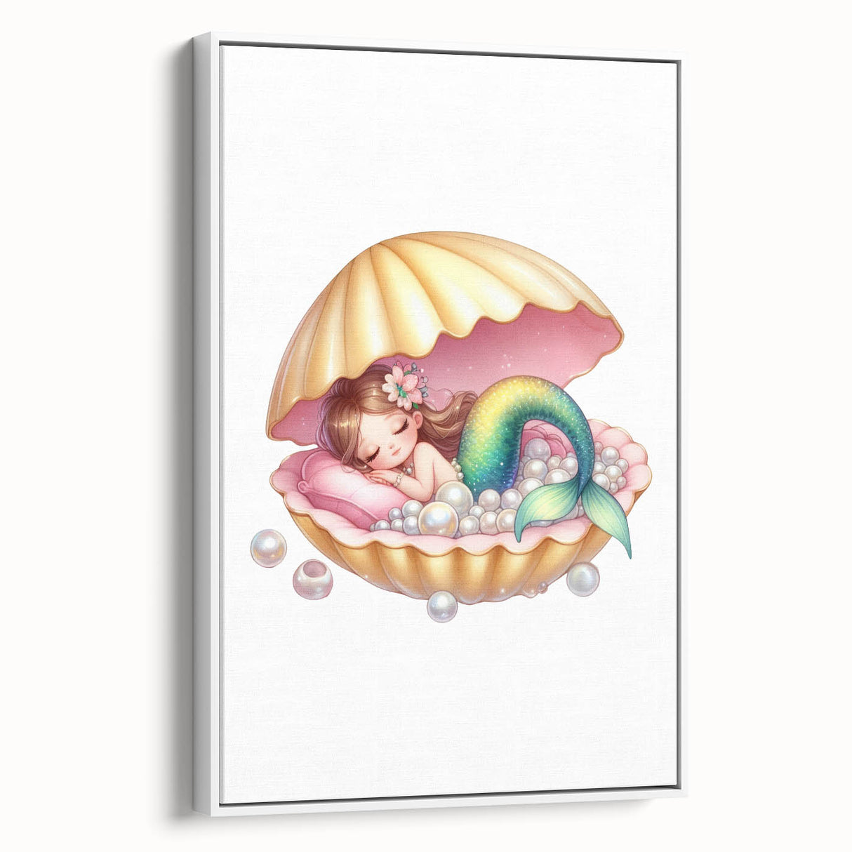 Personalized Kids Art - Mermaid Dreamland Girls Bedroom Decor