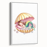 Personalized Kids Art - Mermaid Dreamland Girls Bedroom Decor