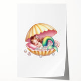 Personalized Kids Art - Mermaid Dreamland Girls Bedroom Decor