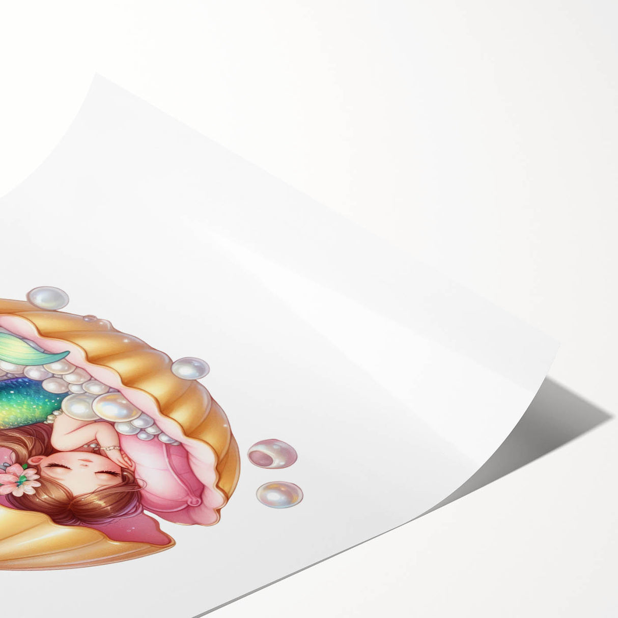 Personalized Kids Art - Mermaid Dreamland Girls Bedroom Decor