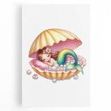 Personalized Kids Art - Mermaid Dreamland Girls Bedroom Decor