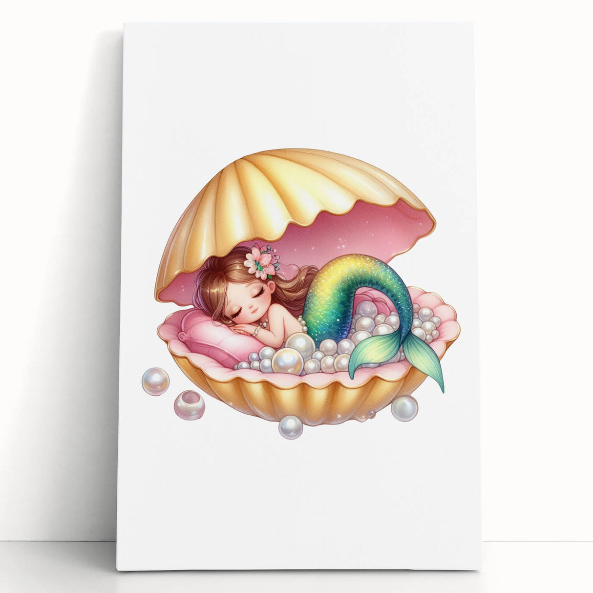 Personalized Kids Art - Mermaid Dreamland Girls Bedroom Decor