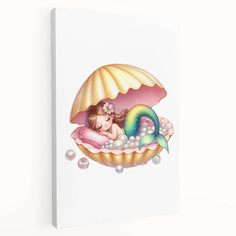 Personalized Kids Art - Mermaid Dreamland Girls Bedroom Decor