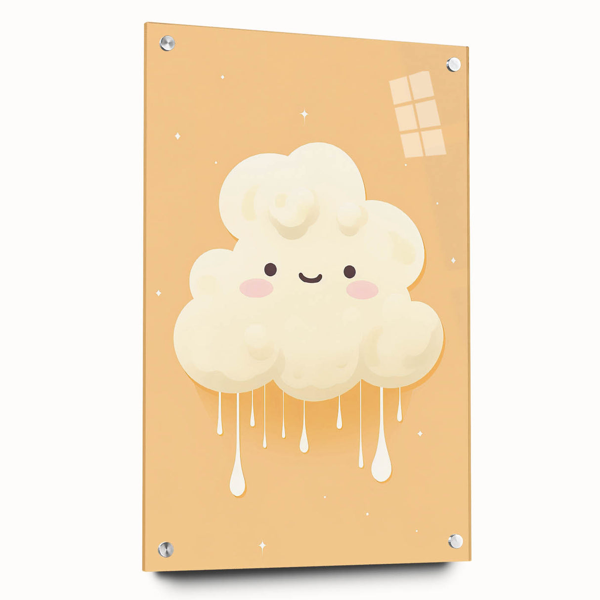Nursery Wall Art – Adorable Cloud Stretched Canvas for Kids