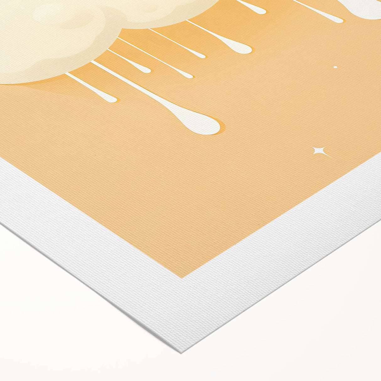 Nursery Wall Art – Adorable Cloud Stretched Canvas for Kids