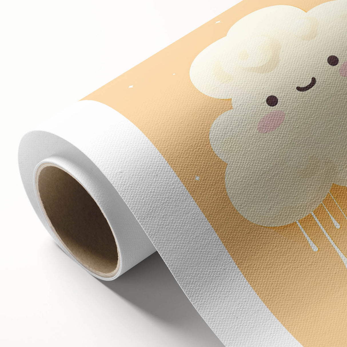 Nursery Wall Art – Adorable Cloud Stretched Canvas for Kids