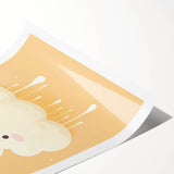 Nursery Wall Art – Adorable Cloud Stretched Canvas for Kids