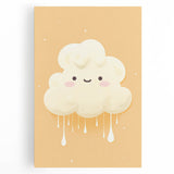 Nursery Wall Art – Adorable Cloud Stretched Canvas for Kids