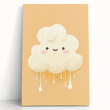 Nursery Wall Art – Adorable Cloud Stretched Canvas for Kids