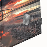 Close-up of a stunning landscape acrylic glass bridge design showcasing vibrant colors and intricate details, ideal for modern home decor and art enthusiasts.