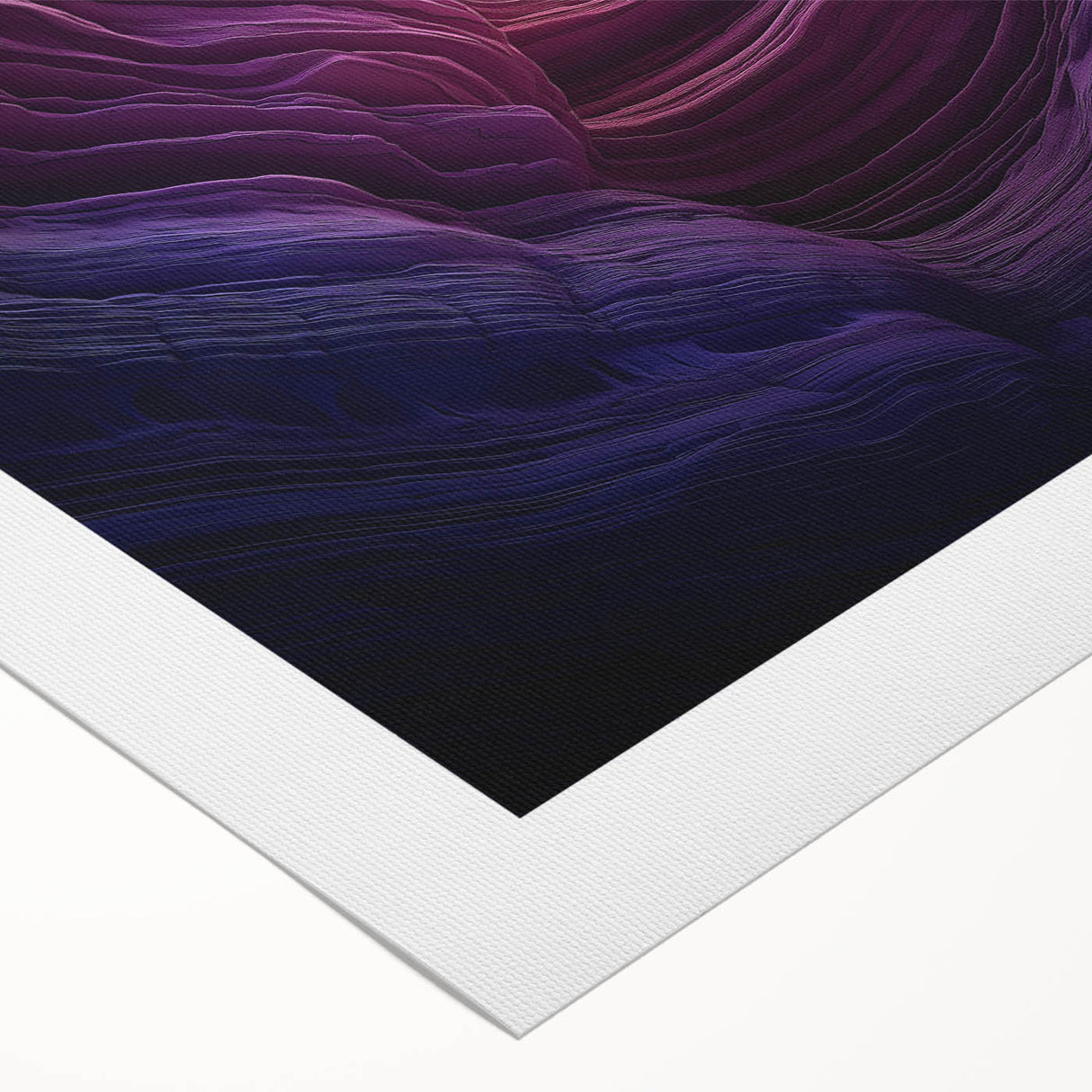 Stunning rolled canvas artwork depicting vibrant, abstract canyons in earthy tones, perfect for home decor, art enthusiasts, and nature lovers. Packaged securely in a durable tube for safe delivery.