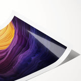 Landscape print showcasing vibrant canyons in rich earth tones, elegantly rolled for easy display, perfect for home decor enthusiasts seeking natural beauty.