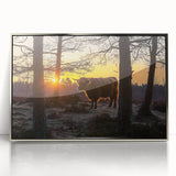 Framed acrylic artwork showcasing a serene countryside landscape with rolling hills and vibrant greenery, accented by a sleek silver frame, perfect for home decor.