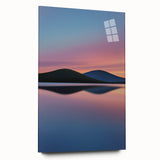 Acrylic glass side view of a vibrant landscape featuring rolling green fields under a bright blue sky, designed to enhance modern home decor with its vivid colors and serene atmosphere.