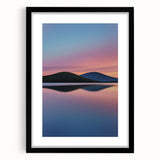 Framed landscape artwork featuring vibrant fields with a black mat border, showcasing a modern aesthetic suitable for home decor. Perfect for adding color and depth to living spaces.