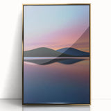Framed acrylic artwork showcasing a vibrant landscape of golden fields under a bright blue sky, designed to enhance modern home decor with a touch of nature.