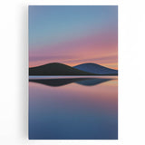 Stretched canvas artwork depicting vibrant green fields under a blue sky, ideal for home decor, evoking a sense of tranquility and nature's beauty.