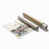 Modern Wall Art: Nautical Scene at Saint-Malo Harbor, Abstract Style