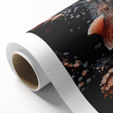 Art deco poster featuring natural close-ups in muted green and beige tones on a rolled canvas, ideal for nursery wall decor.