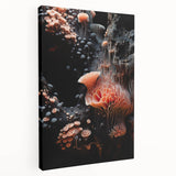 Large art on stretched canvas featuring close-up natural elements in earth tones, suitable for kitchen wall art.