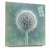 Large abstract floral art on acrylic glass, featuring soft pink and green tones, ideal for bedroom or dining room decor.