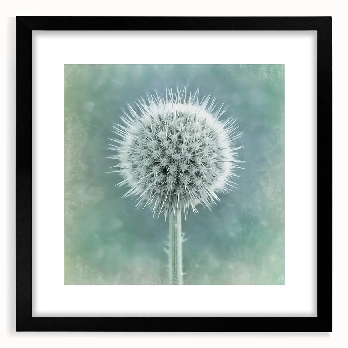 Extra large abstract art print featuring vibrant, colorful floral textures on a black framed canvas.