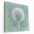Close-up floral photography on large stretched canvas in vibrant colors, ideal for kitchen wall art.
