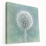 Close-up floral photography on large stretched canvas in vibrant colors, ideal for kitchen wall art.