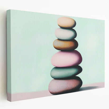 Close-up image of natural elements in muted green and brown on stretched canvas, suitable for kitchen wall art.