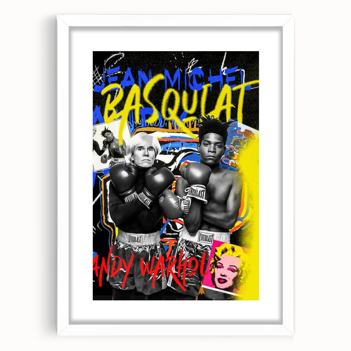 Basquiat & Warhol Pop Art Wall Art - Vibrant Duo Canvas Print