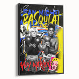Basquiat & Warhol Pop Art Wall Art - Vibrant Duo Canvas Print