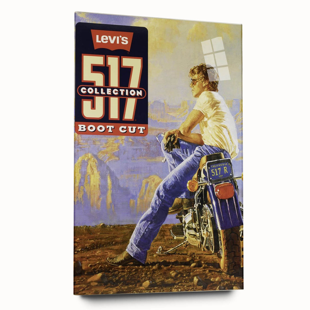 Vintage Levi’s 517 Boot Cut Ad | Retro Motorcycle Art Print