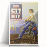 Vintage Levi’s 517 Boot Cut Ad | Retro Motorcycle Art Print