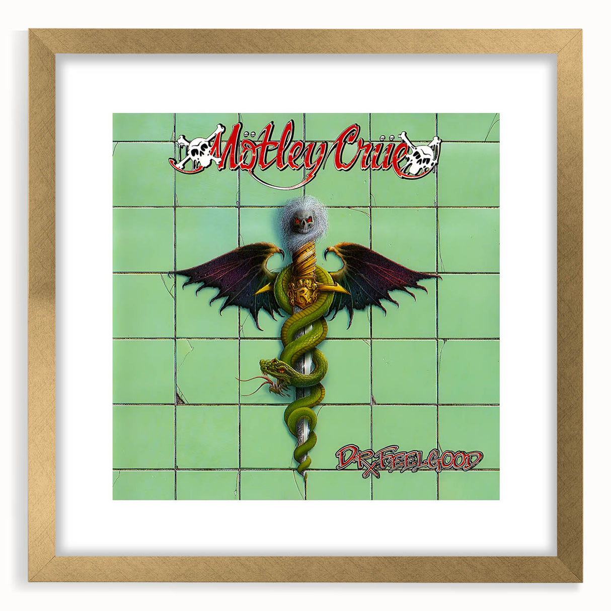 Mötley Crüe Dr. Feelgood Retro Wall Art – Vintage Canvas Print