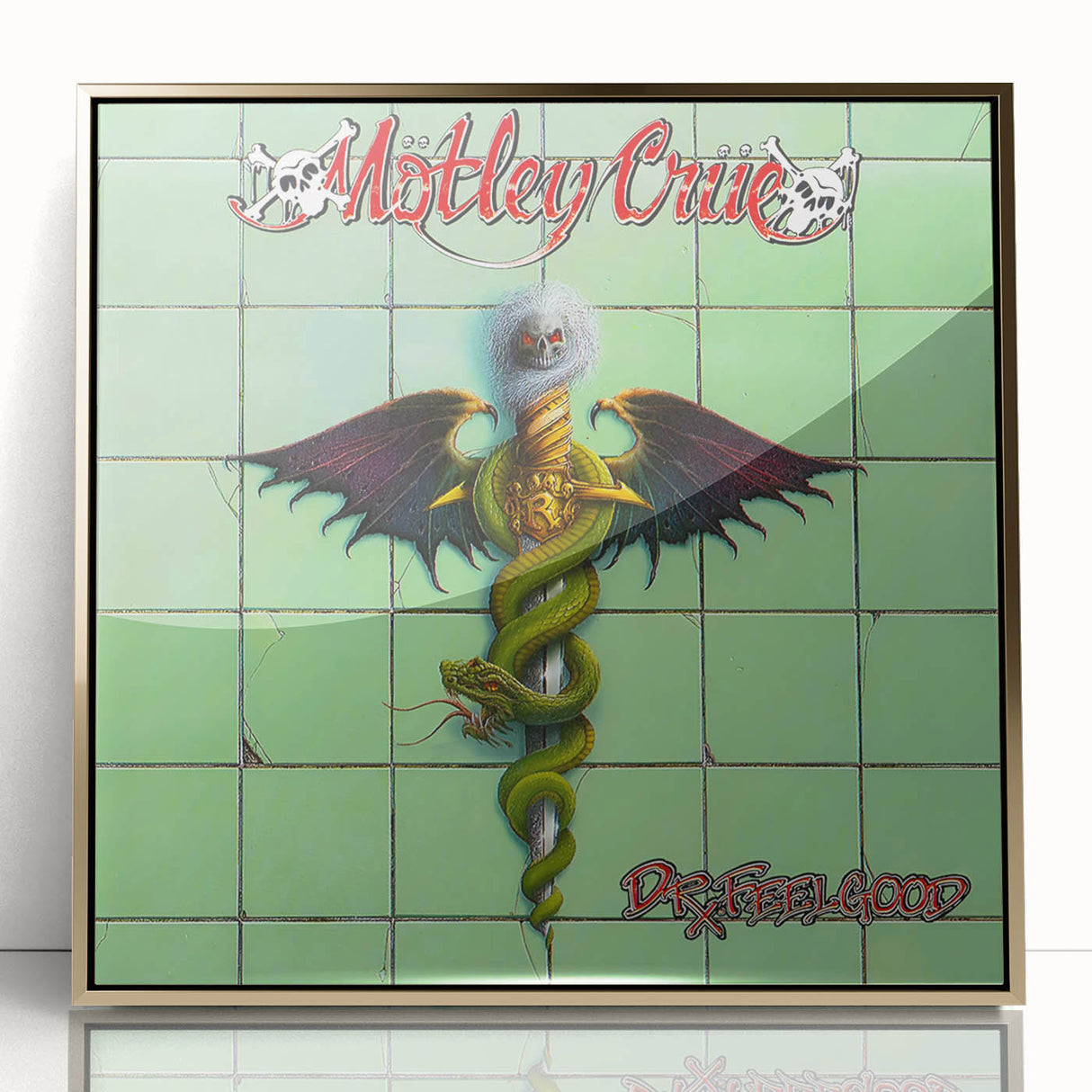 Mötley Crüe Dr. Feelgood Retro Wall Art – Vintage Canvas Print