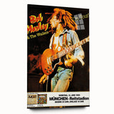 Vintage Bob Marley & The Wailers 1980 Concert Poster - Retro Music Art