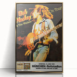 Vintage Bob Marley & The Wailers 1980 Concert Poster - Retro Music Art