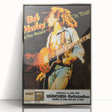 Vintage Bob Marley & The Wailers 1980 Concert Poster - Retro Music Art