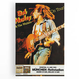 Vintage Bob Marley & The Wailers 1980 Concert Poster - Retro Music Art