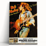 Vintage Bob Marley & The Wailers 1980 Concert Poster - Retro Music Art